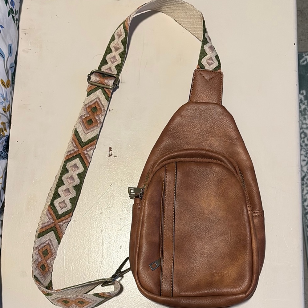 Brown Leather Sling Bag